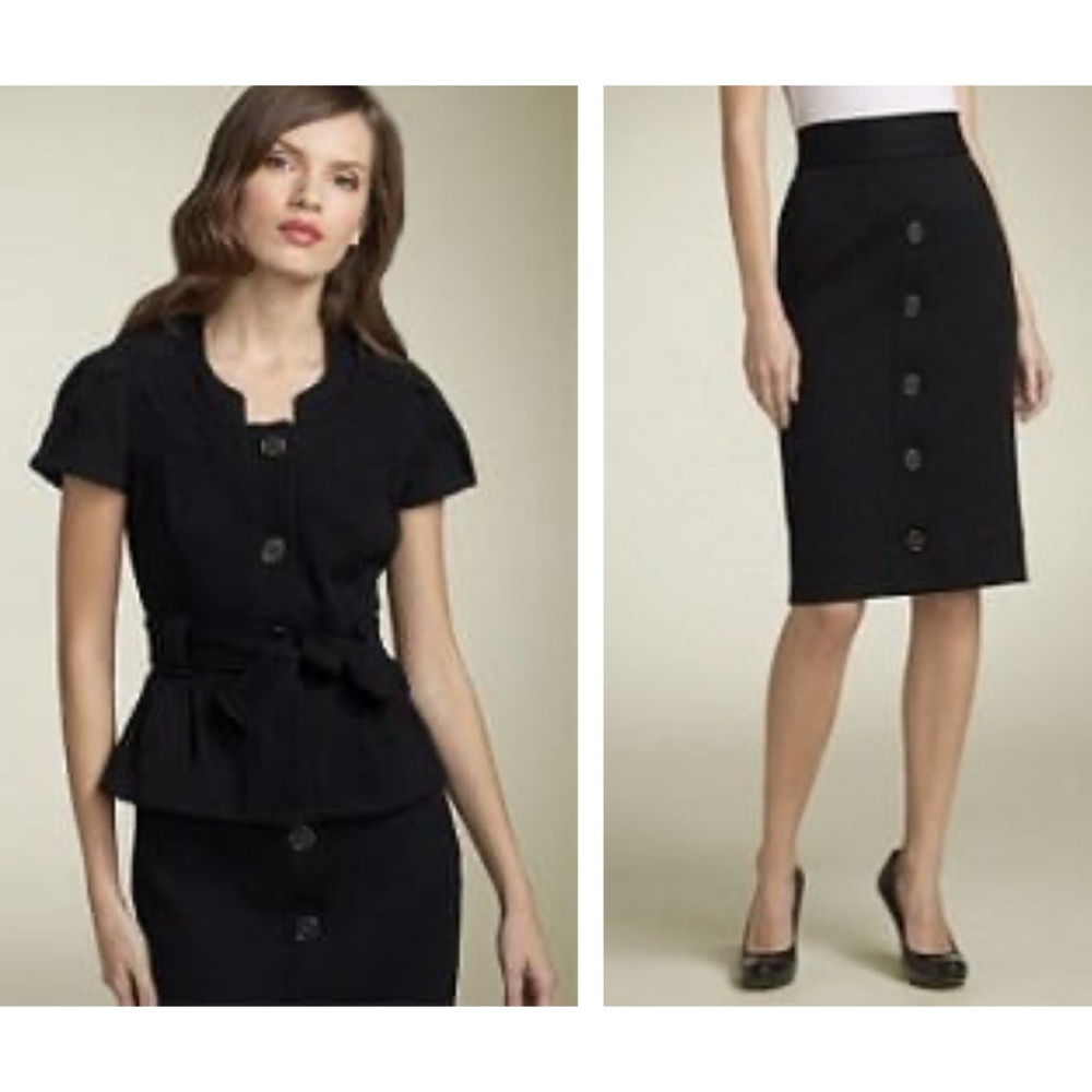 DVF Diane von Furstenberg Nanetta Black Pencil Skirt Classic & Flattering Fit 6
